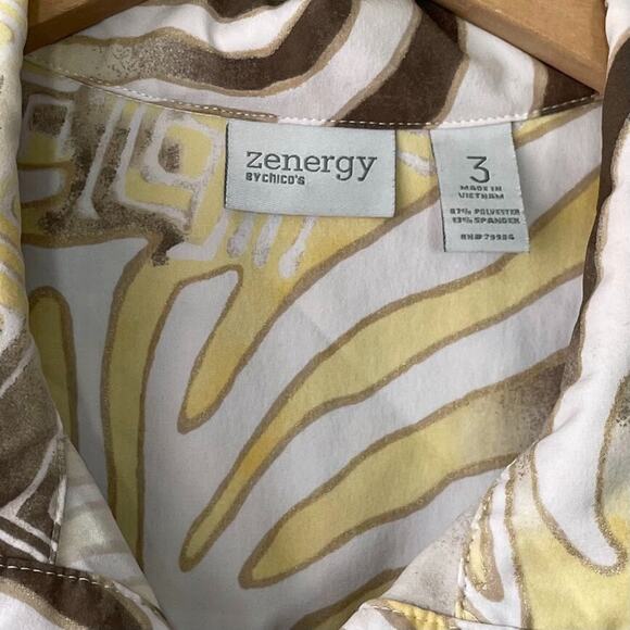 Chicos Zenergy Womens 3 Size XL 3/4 Sleeve Jacket Active Goblincore Mobwife - Picture 6 of 10